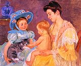 Mary Cassatt Children Playing with a Cat