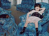Mary Stevenson Cassatt Little Girl in a Blue Armchair