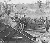 Mathew Brady Federal Siege Guns Yorktown Virginia during the American Civil War