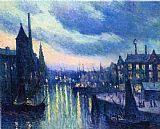Maximilien Luce The Port of Rotterdam at Night