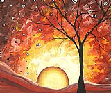 The Frozen Moat - Bedfield Prints - Frozen Fire by Megan Aroon Duncanson