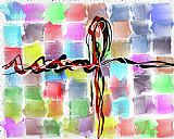 Michael Greenaway Abstract Patchwork Canvas