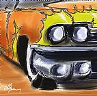 Michael Greenaway Classic yellow flame Cadillac