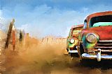 Michael Greenaway Old Cars Rusting painting