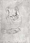Michelangelo Studies for Pieta Or The Last Judgement painting