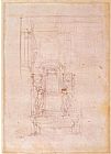 Michelangelo Buonarroti Preparatory Drawing for The Tomb of Pope Julius II 1453 1513 Charcoal on Paper Verso painting