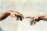 Michelangelo Buonarroti The Creation of Adam Detail of God's And Adam's Hands From The Sistine Ceiling