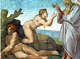 Michelangelo Buonarroti The Sistine Chapel Ceiling Frescos After Restoration The Creation of Eve painting
