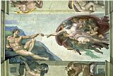Michelangelo Buonarroti The Sistine Chapel Creation of Adam 1510 painting