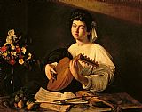 Michelangelo Merisi da Caravaggio The Lute Player painting