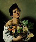 Michelangelo Merisi da Caravaggio Youth with a Basket of Fruit painting