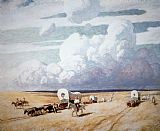 Newell Convers Wyeth Covered Wagons Heading West