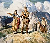 Newell Convers Wyeth Sacagawea with Lewis and Clark during their expedition of 1804-06