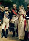 Nicolas Prints - Napoleon Bonaparte Receiving Queen Louisa of Prussia by Nicolas Louis Francois Gosse