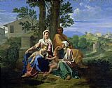 Nicolas Poussin The Holy Family with SS John Elizabeth and the Infant John the Baptist