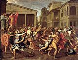 Nicolas Prints - The Rape of the Sabines by Nicolas Poussin