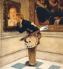 Norman Rockwell Art Critic painting