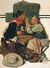 Norman Rockwell Gary Cooper As The Texan 1930 painting