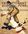 Norman Rockwell Road Line Painter's Problem 1937 painting