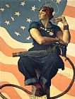Norman Rockwell Rosie The Riveter 1943 painting
