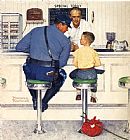 Norman Rockwell The Runaway 1958 painting