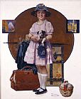 Norman Rockwell Vacation's Over (girl Returning From Summer Trip) 1921