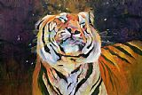 Tiger Prints - Tiger - Shaking Head by Odile Kidd