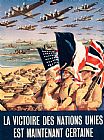 French Prints - French Propaganda Poster Published In Algeria From World War II 1943 by Others