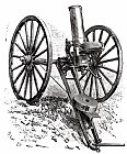 Swine, 19th Century Paintings - GATLING GUN, 19th CENTURY by Others