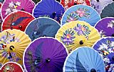 Others Thailand. Chiang Mai Region. Umbrellas