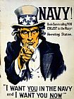 Others World War I 1914 1918 American Recruitment Poster 1917 Navy Uncle Sam Is Calling You