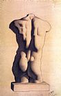Males Prints - Plaster Male Torso 1893 by Pablo Picasso