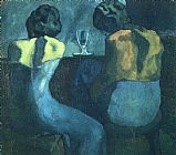 Pablo Picasso Two Women Sitting at a Bar 1902