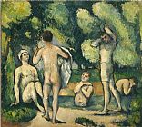 Oil Paintings - Bathers c.1880 Oil on Canvas by Paul Cezanne