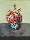 Delft Prints - Flowers in a Delft Vase c.1873 75 by Paul Cezanne