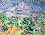 Paul Cezanne Montagne Sainte Victoire From The South West with Trees And a House Oil on Canvas