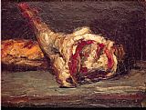 Paul Cezanne Still Life of a Leg of Mutton And Bread 1865