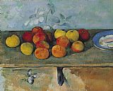 Paul Cezanne Still life of apples and biscuits