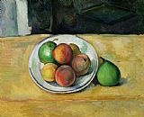Paul Cezanne Still Life with a Peach and Two Green Pears
