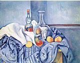 Paul Cezanne Still Life with Peaches And Bottles