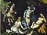 1867 Prints - Temptation of Saint Anthony 1867 70 by Paul Cezanne