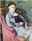 1867 Prints - The Artist's Wife in an Armchair c.1867 by Paul Cezanne