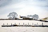 Paul Dene Marlor Snow Scene Barkisland