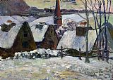 Paul Gauguin Breton village under snow