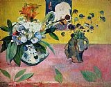 Paul Gauguin Flowers and a Japanese Print