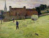 Paul Gauguin Haymaking in Brittany