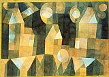 Paul Klee Three Houses And a Bridge Drei Hauser an Der Brucke painting