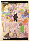 Paul Klee Under a Black Star 1918 painting