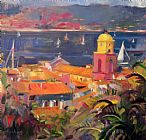 St Tropez Pinewood Prints - St Tropez Sailing by Peter Graham