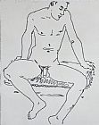 Males Prints - Male Nude by Peter Samuelson